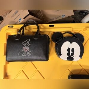Lot of Two Disney Coach Minnie and Mickey Mouse Rowan and Crossbody